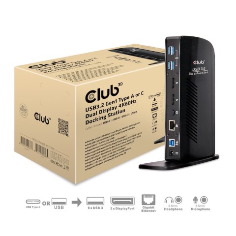 Stacja dokująca Club3D CSV-1460 (SenseVision Dual Display 4K USB 3.0)