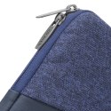 RIVACASE ETUI NA LAPTOP 13,3" EGMONT, NIEBIESKIE, SKÓRA EKOLOGICZNA I TWEED, KIESZEŃ NA AKCESORIA