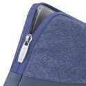 RIVACASE ETUI NA LAPTOP 13,3" EGMONT, NIEBIESKIE, SKÓRA EKOLOGICZNA I TWEED, KIESZEŃ NA AKCESORIA