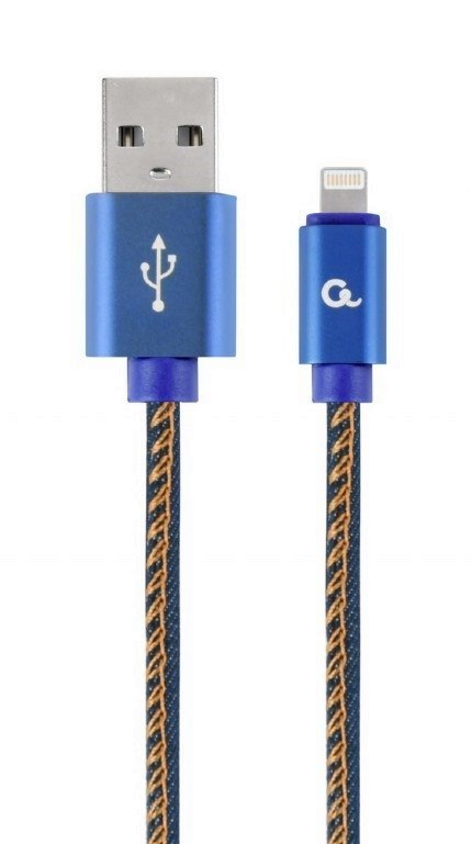 GEMBIRD KABEL USB TYPE-C (METALOWE WTYKI, OPLOT NYLONOWY W KOLORZE DENIM - JEANS) 2M