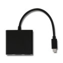 Adapter Qoltec 50430 (USB typu C - USB typu C ; 0,20m; kolor czarny)