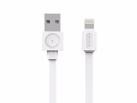 Kabel allocacoc USBcable Lightning Flat 10451WT/LGHTBC (USB 2.0 typu A - Lightning ; kolor biały)