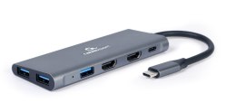 GEMBIRD WIELOPORTOWY ADAPTER USB TYPU C 3 W 1 (HUB USB + HDMI + PD)