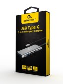 GEMBIRD WIELOPORTOWY ADAPTER USB TYPU C 3 W 1 (HUB USB + HDMI + PD)