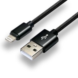 Kabel zasilający everActive CBB-1IB (USB - Lightning ; 1m; kolor czarny)