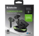 DEFENDER SŁUCHAWKI BLUETOOTH CYBERDOTS 220 GAMING CZARNE 63220