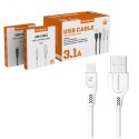 SOMOSTEL KABEL USB IPHONE 3.1A 3100MAH QUICK CHARGER QC 3.0 1M POWERLINE SMS-BT09 IPHONE BIAŁY