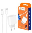 DENMEN ŁADOWARKA SIEC 20W (3600MAH) + KABEL TYP-C DO TYP-C POWER DELIVERY DC06TYP-C