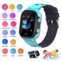 DENMEN SMARTWATCH KIDS NIEBIESKI LOKALIZATOR GPS WODOSZCZELNY POŁĄCZENIA TELEFONICZNE ALARAM SOS KID'S BLUE