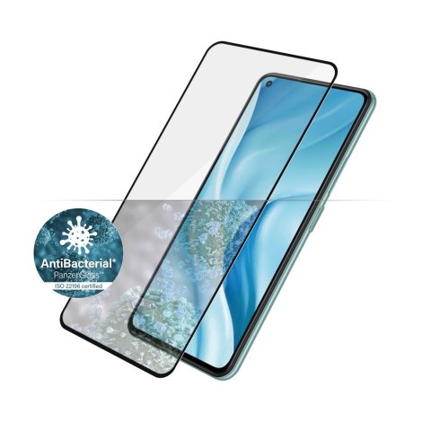 PANZERGLASS SZKŁO HARTOWANE XIAOMI MI 11 LITE ANTYBAKTERYJNE CZARNE DO ETUI 8042