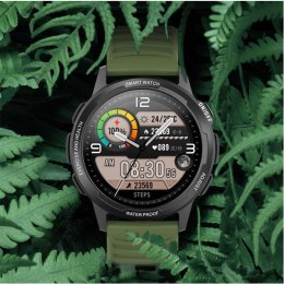 SENBONO SMARTWATCH SPORT FULL HD 360X360 WODODPORNY IP68 POMIAR SPO2 METALOWA KOPERTA X28 GREEN