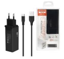 SOMOSTEL ŁADOWARKA SIECIOWA 2XUSB KABEL TYP-C 36W QC3.0 POWER DELIVERY SMS-A80 BLACK