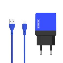 SOMOSTEL ŁADOWARKA SIECIOWA 2100MAH 2XUSB USB-C NIEBIESKA SMS-A53N