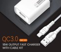 SOMOSTEL ŁADOWARKA SIECIOWA+KABEL TYP-C 18W QC3.0 FAST CHARGER SMS-A18 WHITE