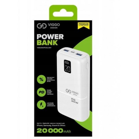 VEGA POWER BANK 20000MAH PD BIAŁY PD20000MAH