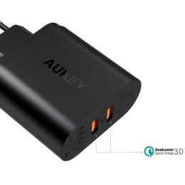 Ładowarka AUKEY PA-T16 (USB; kolor czarny)