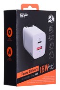 Ładowarka sieciowa QM16 QC3.0+PD USB-C USB-A 18W - wtyczki EU, US, UK, AU