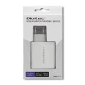 QOLTEC ŁADOWARKA SIECIOWA 63W | 5-20V | 1.5-3A | USB TYP C PD | USB QC 3.0 | BIAŁA