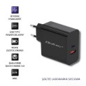 QOLTEC ŁADOWARKA SIECIOWA 63W | 5-20V | 1.5-3A | USB TYP C PD | USB QC 3.0 | CZARNA