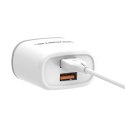 SOMOSTEL ŁADOWARKA SIECIOWA 2.4A + KABEL IPHONE BIAŁA SOMOSTEL 2400MAH 2XUSB DUAL SMS-A129