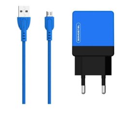 SOMOSTEL ŁADOWARKA SIECIOWA KABEL MICRO 2100MA 2XUSB SMS-A53 BLUE