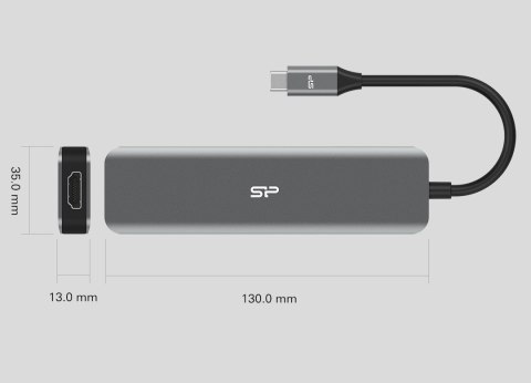 Stacja dokująca Silicon Power SU20 7in1 HDMI USB-C PD 60W (SPU3C07DOCSU200G)