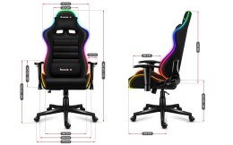 Fotel gamingowy Huzaro Force 6.0 RGB Mesh