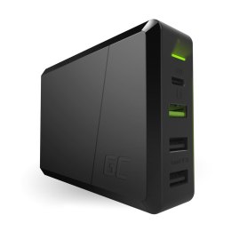 GREEN CELL ŁADOWARKA SIECIOWA POWER SOURCE 75W 1XUSB-C PD, 3XUSB