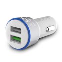 Ładowarka samochodowa do smartfona SAVIO Quick Charge 3.0 SA-06/W (2400 mA, 3000 mA; USB)