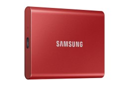 Dysk zewnętrzny SSD Samsung T7 (1TB; USB 3.2; czerwony; MU-PC1T0R/WW)