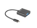 Adapter Lanberg AD-UC-VG-01 (USB typu C M - D-Sub (VGA) F; 0,15m; kolor czarny)