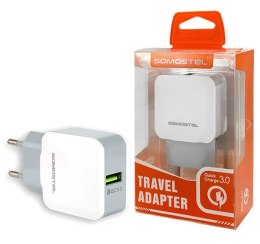 SOMOSTEL ŁADOWARKA SIECIOWA 3A QUICK CHARGE 3100MA 1XUSB SMS-A12 BIAŁA