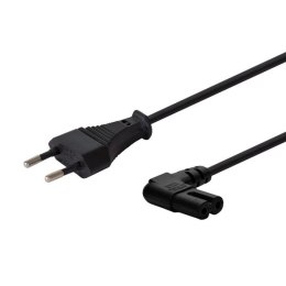 Kabel SAVIO CL-118 (Euro / Euro 2-Pin / IEC 320 C7 M - Euro M; 1,8m; kolor czarny)