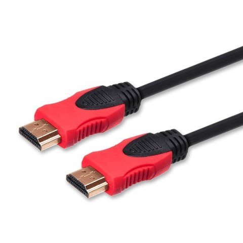 Kabel SAVIO GCL-04 (HDMI M - HDMI M; 3m; kolor czarno-czerwony)