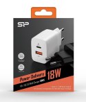 Ładowarka Silicon Power QM15 18W USB-C PD, USB-A QC 3.0 WHITE