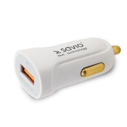 Ładowarka samochodowa do smartfona SAVIO Quick Charge 3.0 SA-05/W (3000 mA; USB)