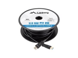 LANBERG KABEL HDMI M/M V2.1 80M 8K OPTYCZNY AOC CA-HDMI-30FB-0800-BK