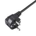 Kabel Akyga AK-PC-05A (Hybrydowa standardu C/E/F (CEE 7/7) M - C13 M; 5m; kolor czarny)