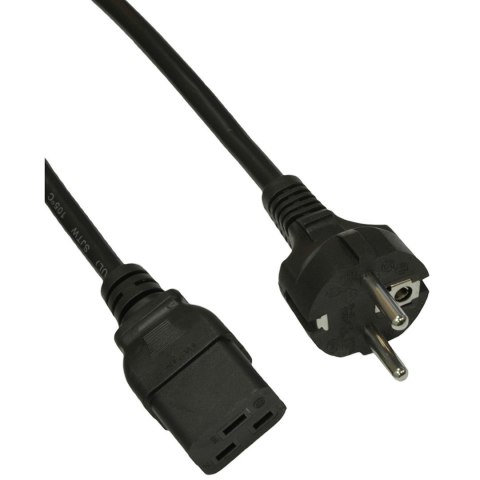 Kabel Akyga AK-UP-01 (Hybrydowa standardu C/E/F (CEE 7/7) M - IEC320 C19 M; 1,8m; kolor czarny)