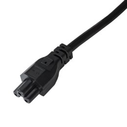 Kabel zasilający Akyga AK-NB-01A (Hybrydowa standardu C/E/F (CEE 7/7) - Euro 3-Pin / C5 / IEC 320 / IEC 320 C5 ; 1,5m; kolor cza