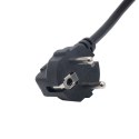 Kabel zasilający Akyga AK-NB-08A (Hybrydowa standardu C/E/F (CEE 7/7) - Euro 3-Pin / C5 / IEC 320 / IEC 320 C5 ; 1m; kolor czarn