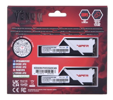 PATRIOT DDR5 2x16GB VENOM 6200MHz CL40