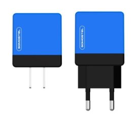 SOMOSTEL ŁADOWARKA SIECIOWA 2A + KABEL MICRO USB NIEBIESKI SOMOSTEL 2100MAH 2XUSB DUAL SMS-A53 SMS-A53 NIEBIESKA