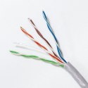 QOLTEC KABEL SIECIOWY SKRĘTKA UTP | CAT5E | 305M | PVC SZARY