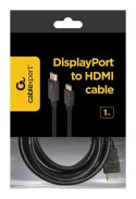 Kabel GEMBIRD CC-DP-HDMI-1M (DisplayPort - MHDMI M - 1m; kolor czarny)