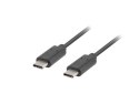 Kabel Lanberg CA-CMCM-10CU-0018-BK (USB typu C - USB typu C ; 1,8m; kolor czarny)