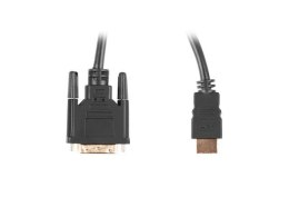 Kabel Lanberg CA-HDDV-20CU-0030-BK (HDMI M - DVI-D (24+1) M; 3m; kolor czarny)