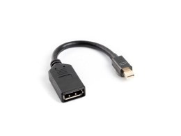 Adapter Lanberg AD-0003-BK (Mini DisplayPort M - DisplayPort F; 0,10m; kolor czarny)