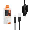 SOMOSTEL ŁADOWARKA SIECIOWA 3A + KABEL TYP-C 18W CZARNA USB-C SOMOSTEL 3000MAH USB SMS-Q02 FAST CHARGING SMSQ02 B