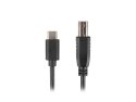 LANBERG KABEL USB-C -> USB-B M/M 2.0 3M FERRYT CZARNY CA-USBA-14CC-0030-BK